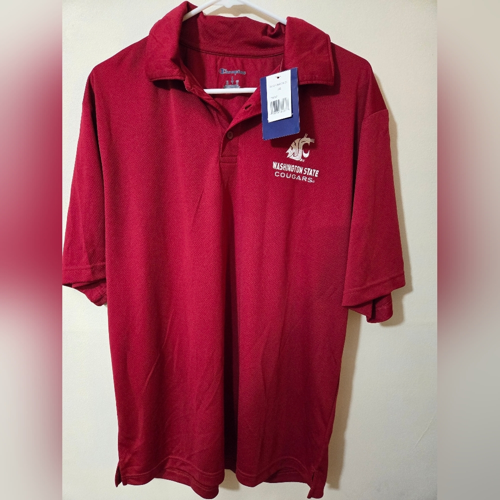 Champion collared Shirt Washington state cougars Size L Men's NWT